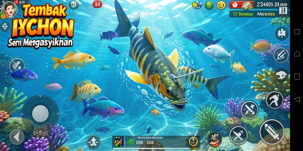 Tampilan menarik dari gameplay Tembak Ikan 34R yang mengasyikkan.