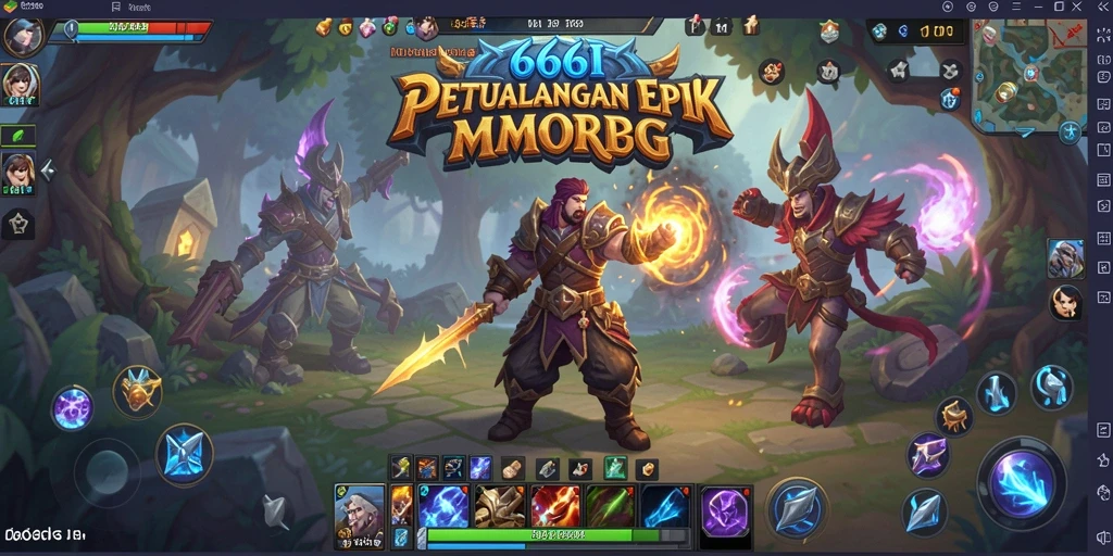 Menampilkan aksi seru dalam pertarungan MMORPG di 666I.