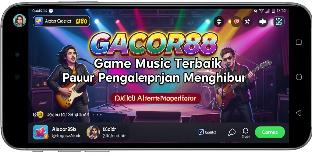 Tampilan gameplay seru GACOR88 dengan interaksi musik yang menarik.