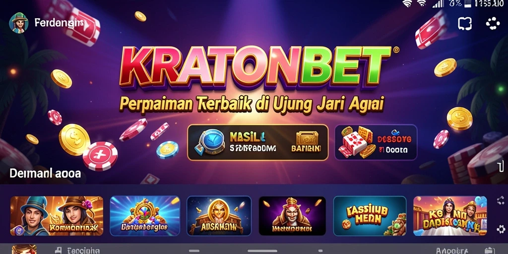 Tampilan gameplay menarik di aplikasi KRATONBET kasino.