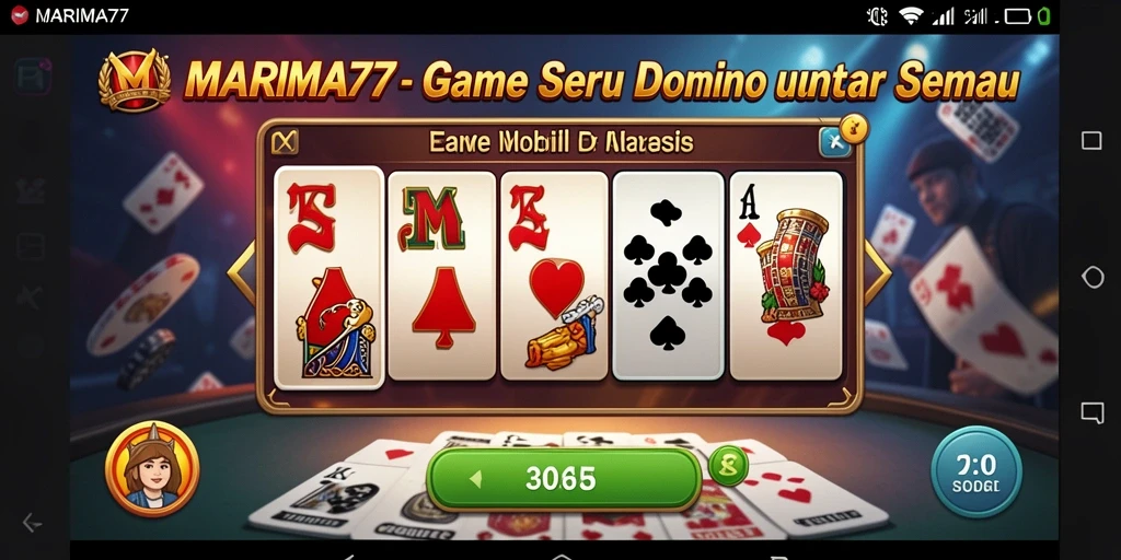 Screenshot gameplay MARIMA77 yang menunjukkan aksi seru permainan Domino.